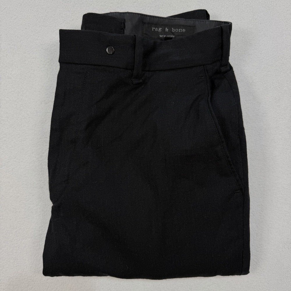 Rag & Bone Men's Charcoal Gray Black Wool Blend Dress Pants Size 32 Button Fly